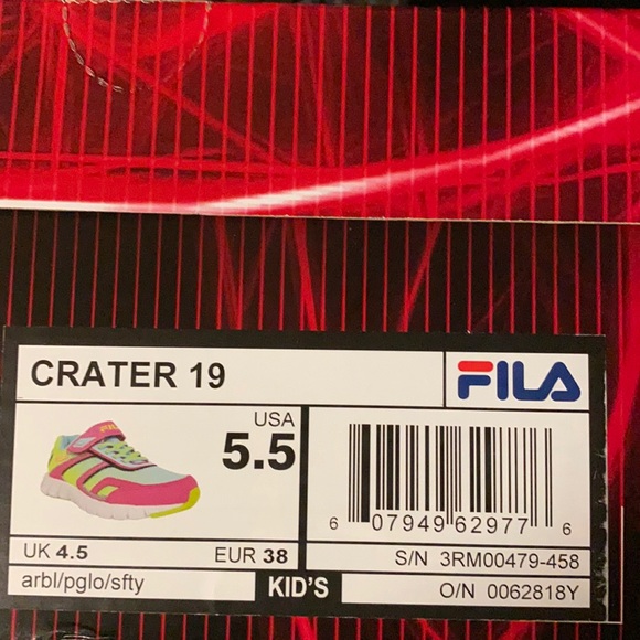 BLACK FRIDAY SALE - Fila Crater Running Sneakers Girl Sizes - Picture 6 of 8